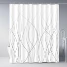 Cortina de chuveiro Punkray Ombre Grey Repelente de Água 180x180cm
