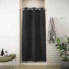 Cortina de chuveiro River Dream Black Waffle Weave 180x200cm
