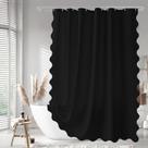 Cortina de chuveiro Seasonwood Black Scalloped 180x180cm Cortina de chuveiro Seasonwood Black Scalloped 180x180cm