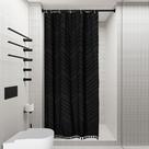 Cortina de chuveiro Siiluminisoy Stall tamanho 90x180cm Tecido preto