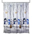 Cortina de chuveiro SKL Home Snowman Winter Friends 178x183 cm