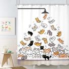 Cortina de chuveiro SVBright Cat impermeável poliéster 150x180cm