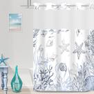 Cortina de chuveiro TWLSNCD 180x213cm Nautical Beach Design