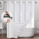 Cortina de chuveiro WONICY No Hook com forro de encaixe 180x188cm branca