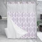 Cortina de chuveiro Yiatn No Hook Plum com forro de encaixe 180x200cm
