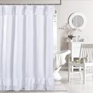 Cortina de chuveiro YOSTEV White Ruffle Farmhouse 180x180cm Poliéster