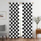 Cortina de cortinas de janela BigLixHGG Checkered Flag Racing 2x 21x160cm Cortina de cortinas de janela BigLixHGG Checkered Flag Racing 2x 21x160cm