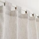 Cortina de Cozinha 2,00m x 1,20m Rústica Linho com Alça Decoração Bege Gaze para Varão