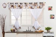 Cortina de Cozinha 2,00x1,40 Com Bando Varias Cores