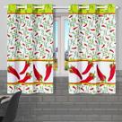 Cortina de Cozinha 2,20m x 1,30m Estampada Decorativa Alta Resolução para Janela sobre Pia Cortina de Cozinha 2,20m x 1,30m Estampada Decorativa Alta Resolução para Janela sobre Pia