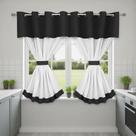 Cortina De Cozinha Com Bandô 2.00x1.40m Varão Simples Decoração de Cozinha