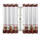 Cortina de Cozinha com barrado 2,00 x 1,50 Decoração Natal, Janela, Festas Natalinas