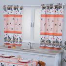 Cortina de Cozinha Estampada Galinhas - 125X200CM