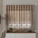 Cortina de Cozinha Renda 2,80x1,50m com Bandô 30cm Bule Clássica Rendada Elegante Decoração Casa