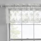 Cortina de cozinha Valance Kotile Vintage Floral Lace Ivory