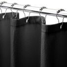 Cortina de Ducha AmazerBath de Tela tipo Waffle 180x200cm Negra