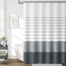 Cortina de Ducha Jinchan en Bloques de Color Gris/Blanco 180x180 cm