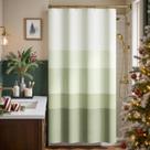 Cortina de Ducha Jinchan Ombre Verde Bosque Impermeable 120x180cm