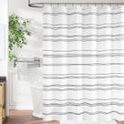 Cortina de Ducha Jinchan Rayas Negro Gris Blanco 180x180 cm Cortina de Ducha Jinchan Rayas Negro Gris Blanco 180x180 cm