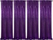 Cortina de Fondo con Lentejuelas SoarDream Morada 60x240 cm 4 Piezas