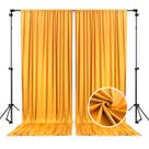 Cortina de Fondo ZEBMOON Satín Naranja 150x213cm 2 Paneles