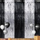 Cortina de formatura com franjas e decorações de fundo, pacote com 6
