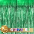 Cortina de franja BEISHIDA Green Tinsel Metallic 1,0 m x 2,0 m 2 unidades