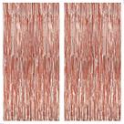 Cortina de Franja Katchon Rose Gold - Xtra-Large (100x240cm) - Pacote com 2