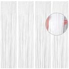 Cortina de fundo BTSD-Home White Foil Fringe, 3 x 8 pés, pacote com 4