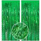 Cortina de Fundo com Franjas BOMSI - Lamê Verde para Festas Cortina de Fundo com Franjas BOMSI - Lamê Verde para Festas