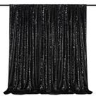 Cortina de fundo de lantejoulas QueenDream Black 2,1 m x 2,1 m Cortina de fundo de lantejoulas QueenDream Black 2,1 m x 2,1 m