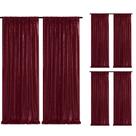 Cortina de fundo de lantejoulas SoarDream Burgundy 60x240cm 6 peças