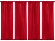 Cortina de fundo de lantejoulas SoarDream Red 60x240cm 4 peças