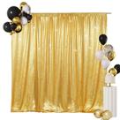 Cortina de fundo de lantejoulas SquarePie Sequin 1,2 m x 2,1 m dourada