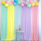 Cortina de fundo GEWONELIFE Unicorn Pastel Rainbow 3x3m