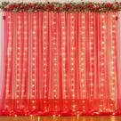 Cortina de Fundo Suppromo - Tule Vermelho com Luzes (6x2,4m)