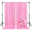 Cortina de fundo ZEBMOON 1,5 m x 2,1 m rosa para decoração de festas