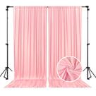Cortina de fundo ZEBMOON rosa rosa 3m x 3m para decoração de festa