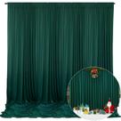Cortina de fundo ZEBMOON verde escuro 1,5 m x 2,1 m para festa