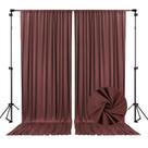 Cortina de fundo ZEBMOON vermelha marrom acetinada 150x210 cm 2 painéis
