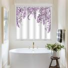 Cortina de janela de chuveiro Ruelvth impermeável roxa 76x91cm Cortina de janela de chuveiro Ruelvth impermeável roxa 76x91cm
