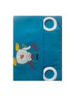 Cortina De Janela De Cozinha Anny 1,75M X 1,43 Azul 100% Poliéster