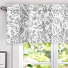Cortina de janela Valance DriftAway Julia Aquarela Cinza