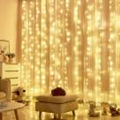 Cortina de LED Fixa 33 Com Controle Remoto Cor: Branco Quente