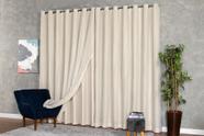 Cortina de Linho com Blackout 4x2,60 Sala Quarto Luxo