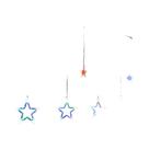Cortina De Luzes LED Estrela De 3,5M Com 138 LEDs Para Decoração De Natal, Quarto, Janela, Festa E