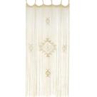 Cortina de macramê feita à mão em marfim 89 cm L x 188 cm L para casa