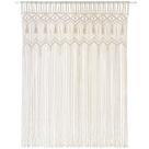 Cortina de macramê Mkono Large Boho Woven Wall Pendurada em Marfim