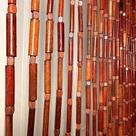 Cortina de miçangas de bambu FlavorThings Natural Dark Brown 36x200cm