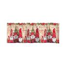 Cortina De Natal Com Bolso Para Varão E Sanefa Para Decoração De Janelas De Sala De Estar, Cozinha E